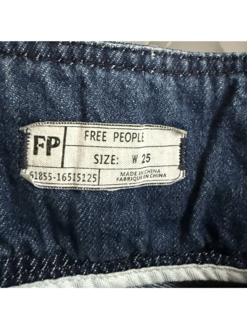 Free People Augusta Wide Leg High rise Jeans Sz 25 Maytal Blue - Picture 5 of 5